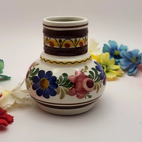 Weschler mini-jug, handmade, handpainted floral, vintage - Picture 2 of 6
